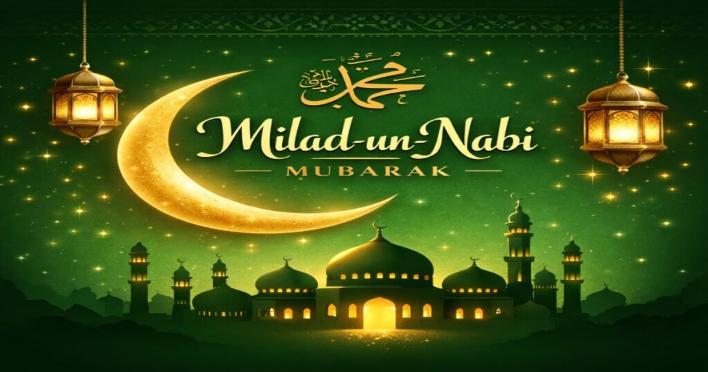 Milad-un-Nabi Mubarak Wishes 12 Rabi ul Awal Islamic greeting image