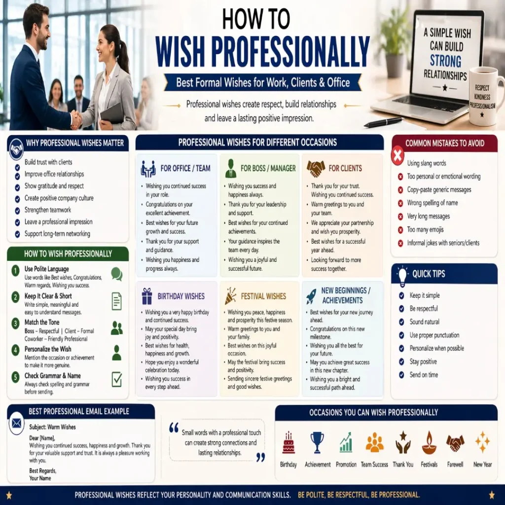 How to wish professionally formal office greeting image