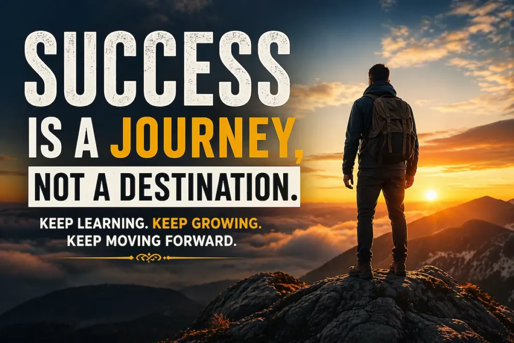 Success Wishes for Friends & Business with motivational success message background