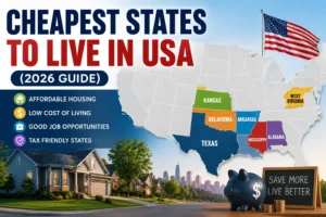 Cheapest States to Live in USA in 2026 with affordable housing and low living costs