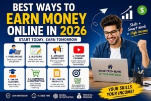 Best ways to earn money online in 2026 for beginners work from home income ideas freelancing blogging affiliate marketing