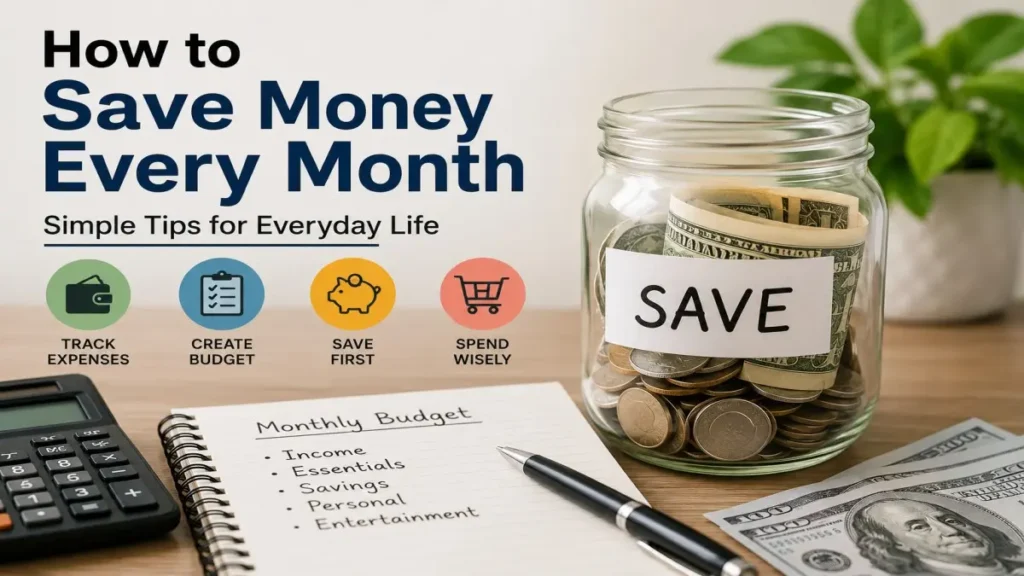 How to Save Money Every Month with simple budgeting, saving habits and smart spending tips