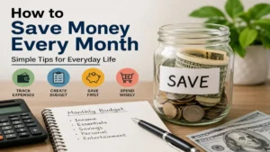 How to Save Money Every Month with simple budgeting, saving habits and smart spending tips