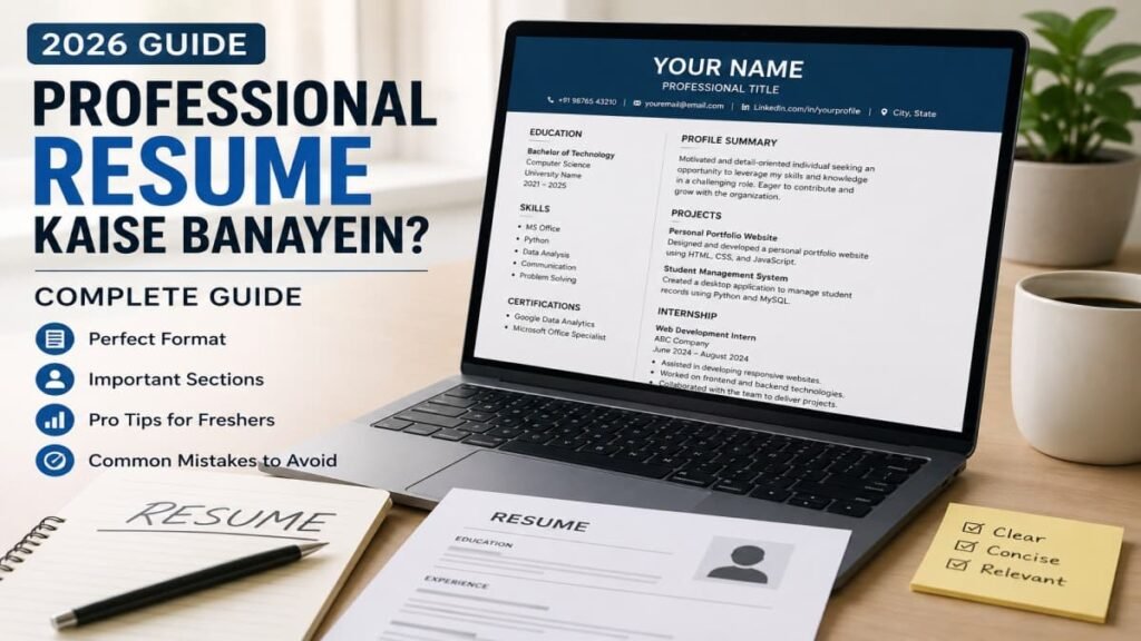 2026 Mein Professional Resume Kaise Banayein Complete Guide